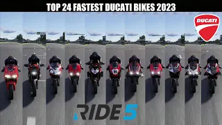 TOp 24 Fastest Ducati Bikes 2023 TOP SPEED BATTLE | RIDE 5 ALL DUCATI BIKES | ITALIAN RED MACHINES