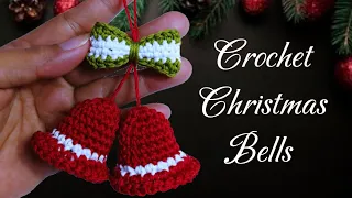 Easy Ways to Crochet Mini Christmas Bells for Beginners || Crochet Tutorials