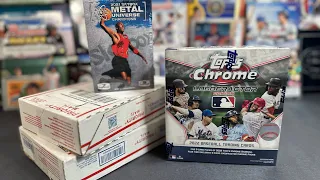 Crazy Mailday + Ripping a 2022 Topps Chrome Logofractor Edition Box and 2021 Metal Universe Blaster