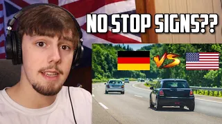 American Reacts to "Driving: Germany vs. USA"