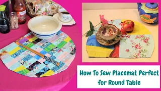 How To Sew Placemat Perfect for Round Table/Patchwork Placemats/DIY Reversible Placemat Tutorial