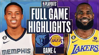 Los Angeles Lakers vs. Memphis Grizzlies Full Game 4 Highlights | Apr 24 | 2022-2023 NBA Playoffs