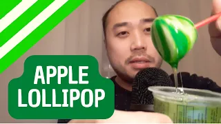 ASMR Apple Lollipop 🍭 Mouth Sounds & Licking 🍭