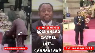 The Secret Wisdom Of Potential | Dr. Myles Munroe @ Winners Chapel  With Bishop David Oyedepo PART 1