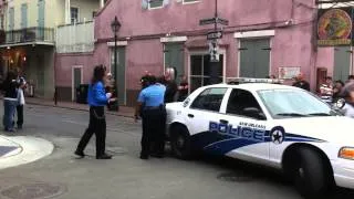 Punk gets detained in bourbon st, New Orleans