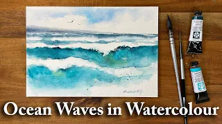 Ocean Waves in Watercolour | A Quick Exercise in Painting Water | Sea Watercolour Sketch