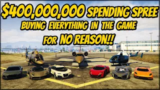 Spending $400,000,000 in GTA 5 Online AGAIN for No Reason (December 2020) | GTA Spending Spree