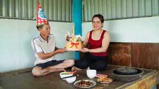 Happy Birthday Dad 58 Years Old - Harvest Luffa in the Garden Goes to Market Sell | Free New Life