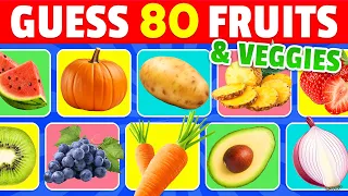 Guess 80 FRUITS and VEGETABLES in 3 seconds 🍌🥕🥔 | 80 Different Types of Fruit and Vegetables