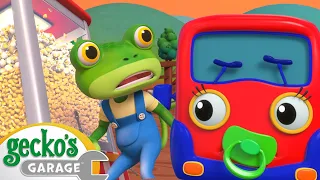 Baby Truck's Popcorn Pile Up | Gecko's Garage | Trucks For Children | Cartoons For Kids