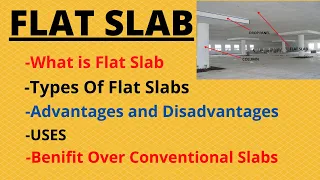 What is Flat Slab || Its types||Drop Panel || Column Head|| Advantages|| Disadvantages|| Uses||Hindi