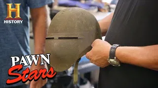 Pawn Stars: BIG GAMBLE = HUGE PROFIT for Mystery WWI Helmet (Season 17) | History