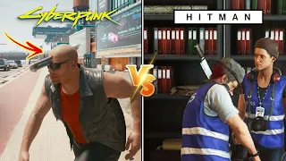 Cyberpunk 2077 Physics vs. Hitman Physics