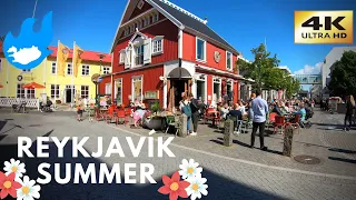 Iceland Walking Tour - Reykjavík Summer [4K]