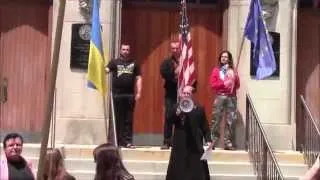 Heroes of Maidan and Heavenly Hundred March Stops At St Volodymr Ukrainian Orthodox Church