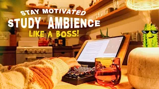 4-HOUR STUDY AMBIENCE ☕ relaxing typing ASMR ☕DEEP FOCUS POMODORO TIMER☕Stay Motivated Study With Me