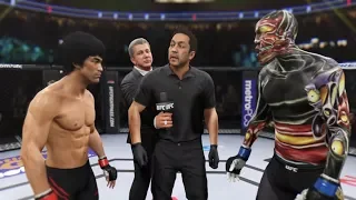 Bruce Lee vs. Voodoo (EA Sports UFC 2) - CPU vs. CPU - Crazy UFC 👊🤪