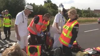 Large numbers mobilized for this accident on the highway