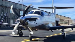 Sounds Air Pilatus PC-12, ZK-PLZ Arrival At Blenheim Woodbourne Airport!