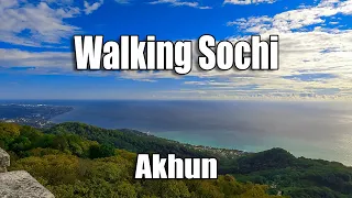 Walking Sochi City 4K - Mountain Akhun - Russia 4K