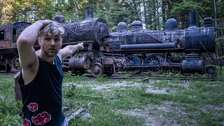 Journey To The Abandoned GHOST TRAINS | Deep In the Forest