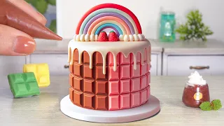 Satisfying Miniature Chocolate Cake Decorating Delicious Tiny Rainbow Chocolate Cake Ideas