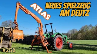 Der ATLAS Bagger ZERRT am Deutz | AL320 und D30s | Spielzeug für Männer - Funktionstest - #vlog 252