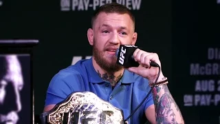 UFC 202 Press Conference: Conor McGregor Arrives Late, War Erupts