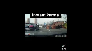 Instant karma! car crash! Dash cam! TIK TOK! #SHORTS