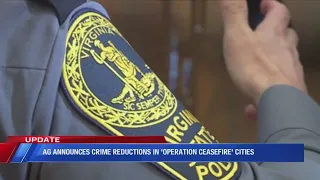 AG announces crime reductions in 'Operation Ceasefire' cities
