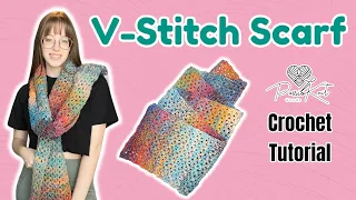 Crochet V-Stitch Scarf | TUTORIAL | DIY