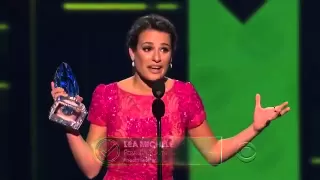 Lea Michele & Chris Colfer win Favourite Comedic TV Actress and Actor @ PCAs 2013 HD