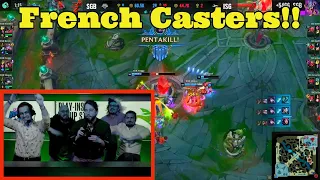 French Casters Have The BEST REACTION To This PENTA At Worlds!!