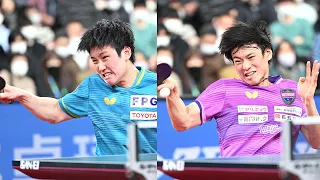 2024年全日本卓球｜男子シングルス決勝｜張本智和 対 戸上隼輔