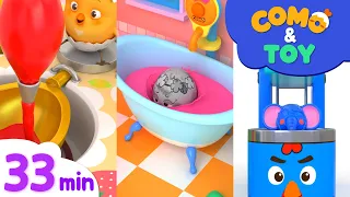 Como | Color Paint Series 33min | Learn colors and words | Como Kids TV