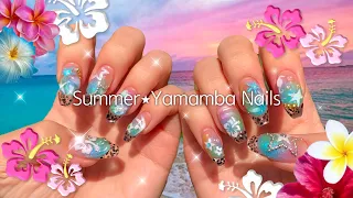 🌊🐬 Wow! It's summer | 3D GYARU⋆Yamaba Nail ☆°˚ ｡| drawing nail | syrup nail | Embossed nail