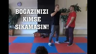 Aikido -  Boğazınızı Sıkan Rakipten Kurtulmak !