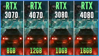 RTX 3070 vs RTX 4070 vs RTX 3080 vs RTX 4080 - Test in 12 Games
