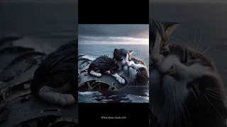 Plane crash in sea 😭💔| poor cat 🥺😔😱#shorts #shortvideo #trending #fuuny #cat #viral #aicat