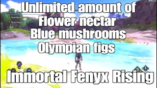 Immortal Fenyx Rising unlimited amount of flower nectar Blue mushrooms and Olympian figs exploit