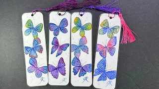 Paint Patterned Butterfly Bookmarks with Watercolours!