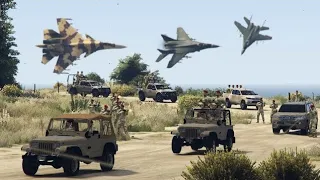 🛑 Ukranian Lone Mi-24 Fighter Drone Brutally Destroyed 3 Russian Weapons Supply Convoy | GTA 5