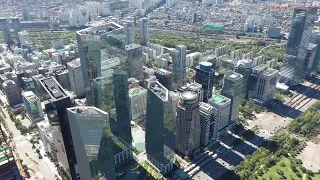 서울, 금융의 중심 여의도의 모습 / 대한민국 고화질 드론 촬영 |시네마틱아카이브