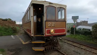 Manx Electric Railway Isle of Man, the oldest electric tram in the world with original rolling stock