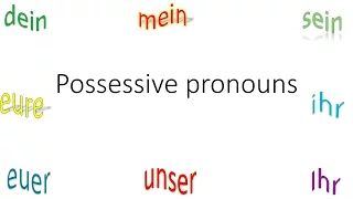 Learn German | German Grammar | Possessive pronouns |German for beginners | Learn German A1