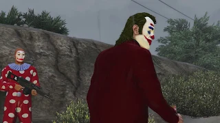 Joker, Batman, Robin And Two Face In GTA 5 Trevor Cutscene