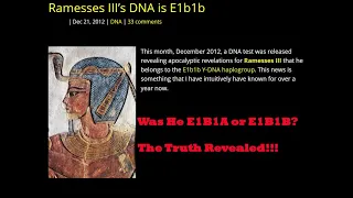 Pharoh Ramses III DNA E1B1A Or E1B1B?