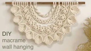 DIY | macrame semicircle wall hanging | 마크라메 반원 월 행잉