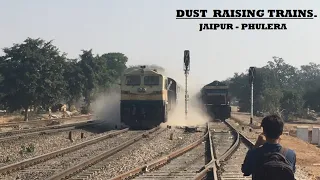 धुल उड़ाती तेज़ सुपरफास्ट ट्रेनें । Heavy Dust Storm Created By Superfast Trains | Indian Railways