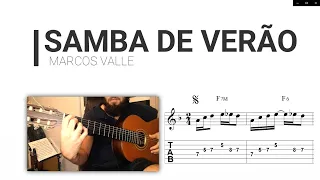 BACKING TRACK - PARTITURA E TABLATURA (TABS) - SAMBA DE VERÃO (SUMMER SAMBA)